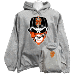 Front view of the premium sf giants sweatshirt hoodie displaying a bold classic baseball team interlocking logo graphic