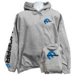mopar sweatshirt hoodie displaying a bold classic vintage blue omega stylized emblem graphic