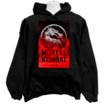 Front view of the premium mortal kombat sweatshirt hoodie displaying a bold classic dragon logo graphic