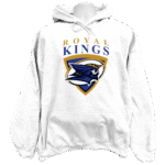 Front view of the premium royal kings sweatshirt hoodie displaying a bold classic majestic crown logo graphic